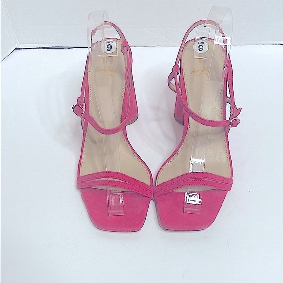 Sam Edelman Kit Dahlia Square Toe Slingback Cylindrical Block Heel Sandal Size 9 - Picture 2 of 6